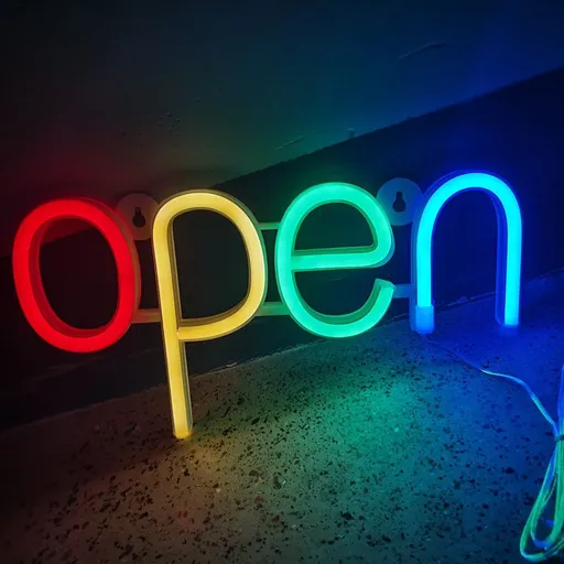Christmas Neon Sign Light Open Neon Light Sign Room Decorations Neon Lights Decorations for Bedroom Neon Light for Wall Neon Lamp