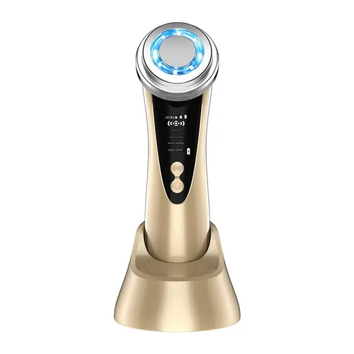 4-in-1 Facial Beauty Device - LED Light Therapy, Warm Lifting, Ion Cleansing & Eye Care(gold)