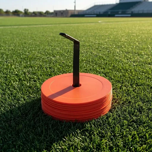 1 Set Flat Soccer Training Cones with High Contrast Markers for Effective Group Sports Drills and Practice