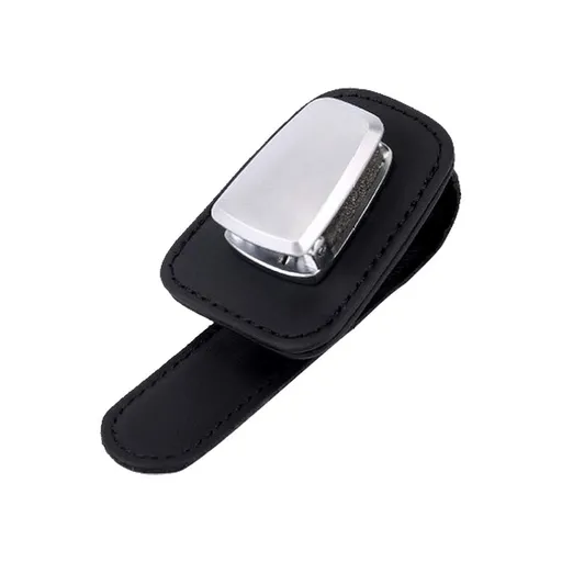 Car Glasses Holder Universal Car Visor Sunglasses Holder Clip Leather Eyeglasses Hanger and Ticket Card Clip Eyeglasses Mount for Car