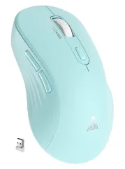 SM66 Dual Mode Wireless Gaming Mouse, Rechargeable RGB Ergonomic Mice with Adjustable DPI ,green