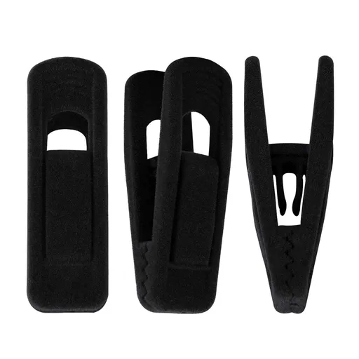 Thin Velvet Hangers Clips, Strong Finger Clips Perfect for Pants (20pc, Black) and the clip surface cover with velvet material