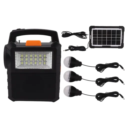 Solar Generator Multifunctional Long Lasting with Bulbs Portable Power Station for Home Backup Emergency RV Outdoor Camping