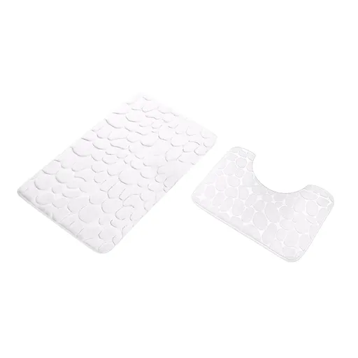 Bathroom Rugs Set 2 Piece, Super Absorbent & Soft Non-Slip Velvet Toilet Rug & Bath Mat, Quickly Dry Thicken Bath Mats for Bathroom, Kitchen, Door Mat, Bathroom Mat N