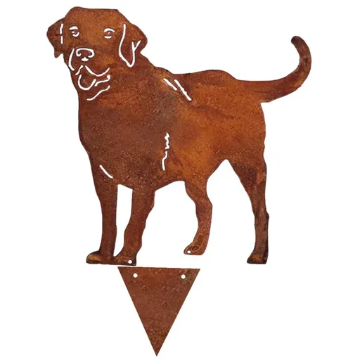 Metal Dog Decorative Garden Stakes Dog Silhouette Garden Decoration for Outdoor Lawn Ornaments Yard Sign