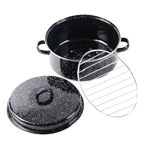 Enameled Roasting Pan for Holiday Meals, Baking Dish, 1 Pack for Oven Cooking