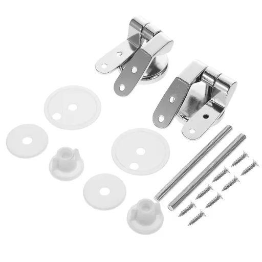 Toilet Seat Fixing Fitting Kit Plated Silver Zinc Alloy Durable 1Set