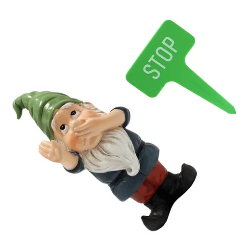 Resin Pinched Nose Gnome Statue Exquisite Fade Resistant Dwarf Ornament for Bathroom Patio Garden Decor