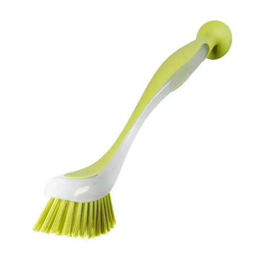 Cleaning Brush Long Handle Vertical Suction Kitchen Brush Yellow