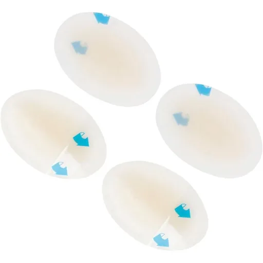 4PCS Gel Back Heel Pads, White Silicone Cushioning Blister Protection Pads, Comfort Buffer for High Heel and Flat Shoes