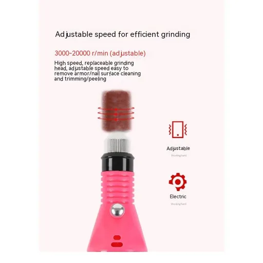 Manicure Pedicure Tool Powerful Portable Electric Nail Drill Compact Efile for Remover Acrylic Gel Nails Professional Nails File Pen Pink