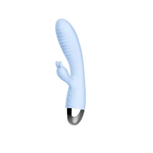 House Of Dasein Leten Rabbit Vibrator G Spot Clitoris Super Soft Massager Stimulator - Blue