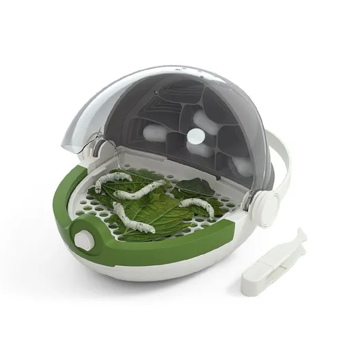 Portable Silkworm Transport Container Kids Outdoor Toys Reptile Feeding Box Transparent Animal Habitat Cage for Pet Spiders Frogs