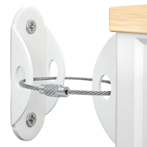 10 Pack Furniture Anchors for Proofing Furniture Straps - White