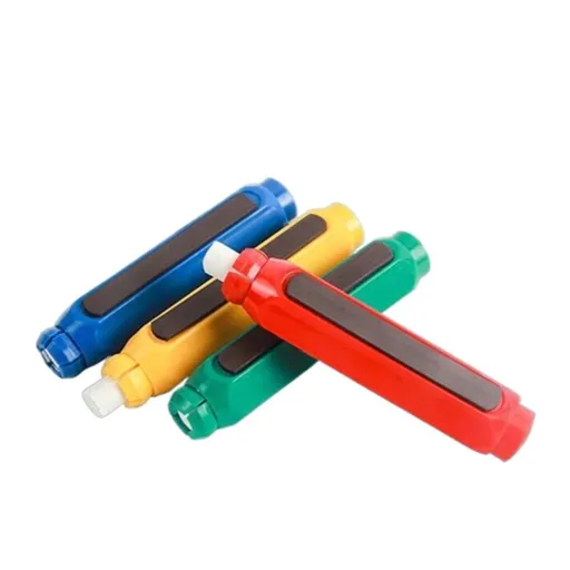 4 Pack Chalk Holders, Magnetic Chalk Holder for Teachers Chalk Holder for Chalkboard for Office or Classroom, 4 Colors
