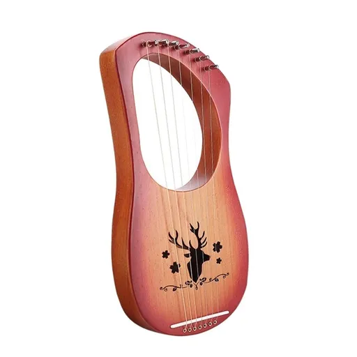 7-string Lyre Harp, 10-string Easy-to-learn Lap Harp Set, Portable Compact Classical Musical Instrument Lyre Instrument