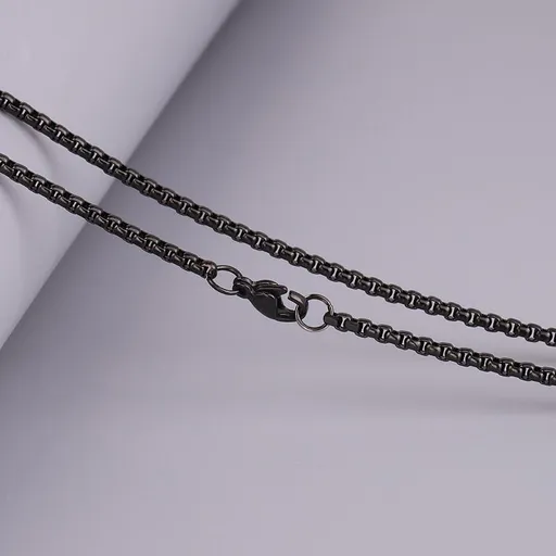 1 pcs Chain for Men, Mens Chain Necklaces, Chain Necklace for Men Women and Boys, 2.0mm*50CM (black)