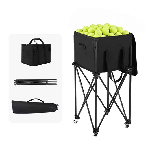 Everfit Foldable Tennis Hopper Stand with Wheels Holds Up to 150 Balls