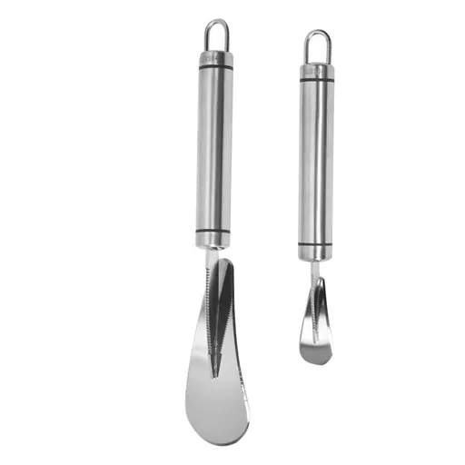 2-Piece Portable Citrus Peeler Set with Stainless Steel Blades and Colorful Ergonomic Handles for Easy Kitchen Use