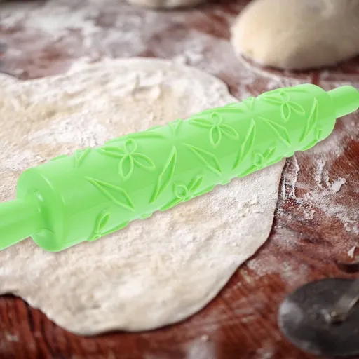 Embossed Rolling Pin Plastic for Cake Decorating and Fondant Use