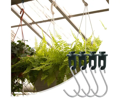 1 Set Plant Hanging Hook S-shaped - Green
