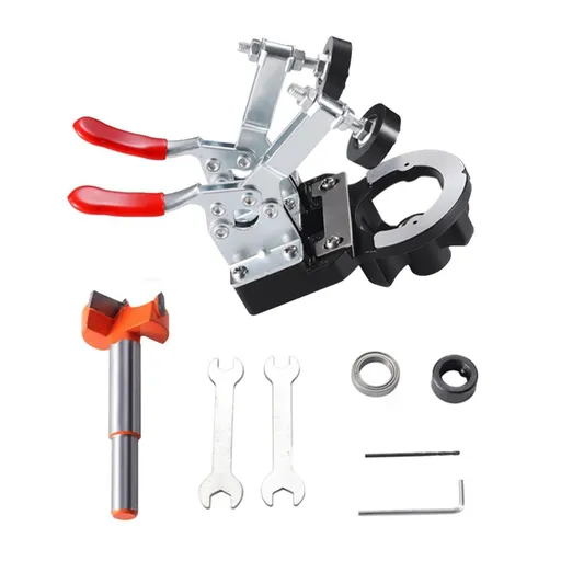 Woodworking 35mm hinge hole opener, cabinet door panel hinge hole drilling locator, hinge drilling installation auxiliary tool