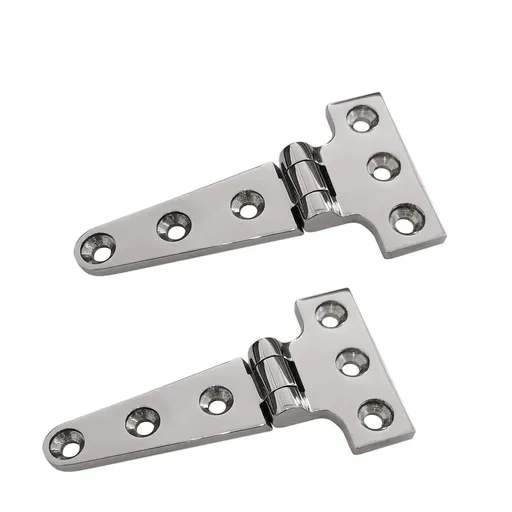 2pcs 316 Stainless Steel T Hinge, Resistance, Mirror Polished, for Cabinet Doors, Garden Gates, Boats, Yachts（100*54*4.8mm）