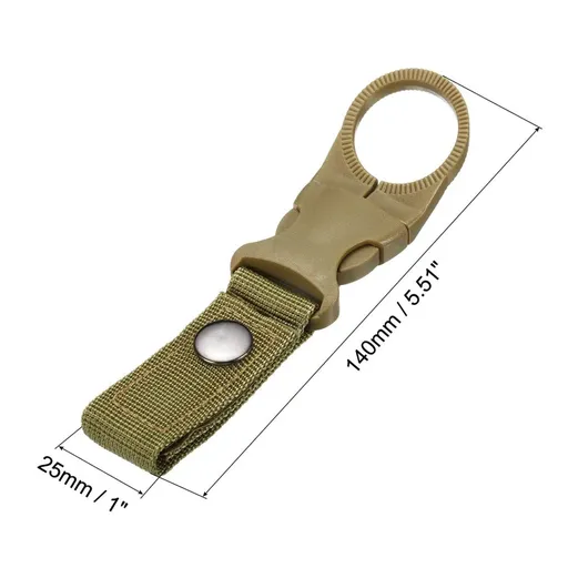 Bottle Holder Clip Water Bottle Carrier Strap for Backpack Belt Outdoor Camping Hiking Black Green Khaki Red 4 Pack