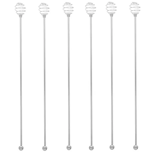 Stainless Steel Beverage Stirrer Long Handle 24cm Silver 6 Piece