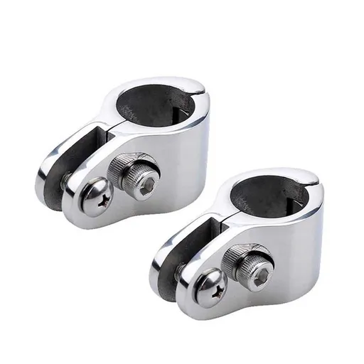 Top Fittings,Top Rail Mounts Jaw Slide,Eye End Caps External Stainless Steel 1 Pair Boat Top Hinged Jaw Slide Rail Mount 316 Stainless Steel Marine Hardware