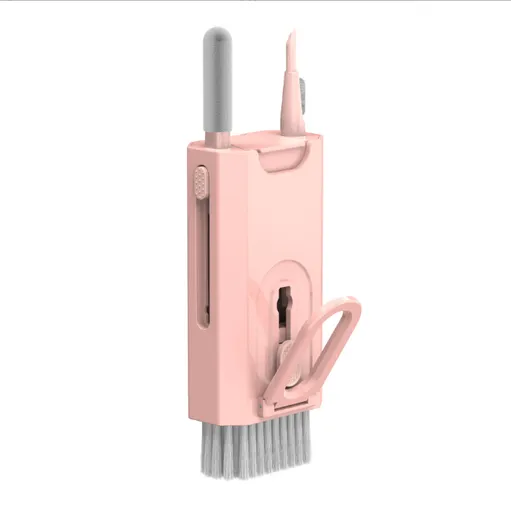 8-in-1 Multi-Function Cleaning Kit Compact Cleaner for Keyboard Phone and Earphones Pink