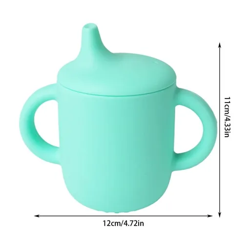 Silicone Sippy Cup, for Toddlers and Babies, Dishwasher and Microwave Safe, Baby Water Cup for Drinking and Training