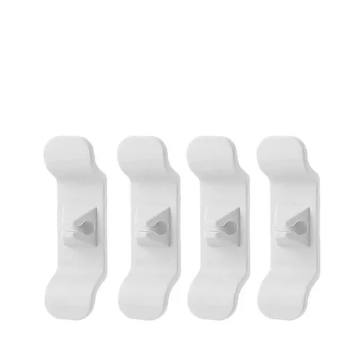 Cord Organizer Wrap Holder 4pcs Kitchen Appliance Cable Winder Adhesive Clip - 4PCS White