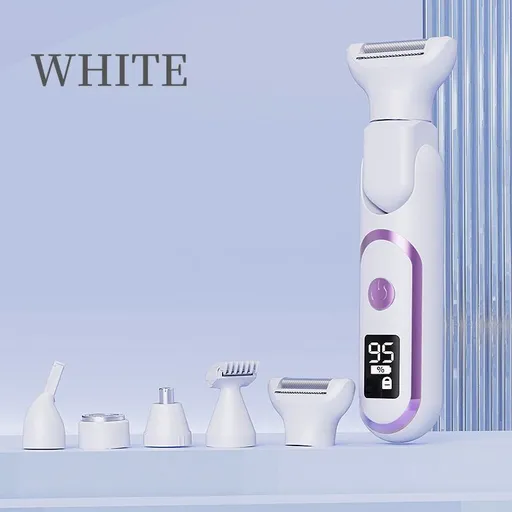 Digital Display Type-C Multi-Functional Electric Hair Remover for Women – White