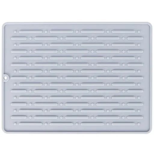 Silicone Draining Pad Non Slip Soda Bottles Drying Rack Mat Kitchen Accessories Gray(2 Hole Drain Rack Mat )