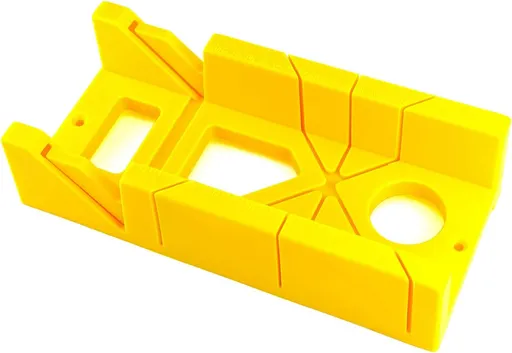 12-Inch High Impact Plastic Miter Box with Versatile Cutting Angles and Ruler Scale