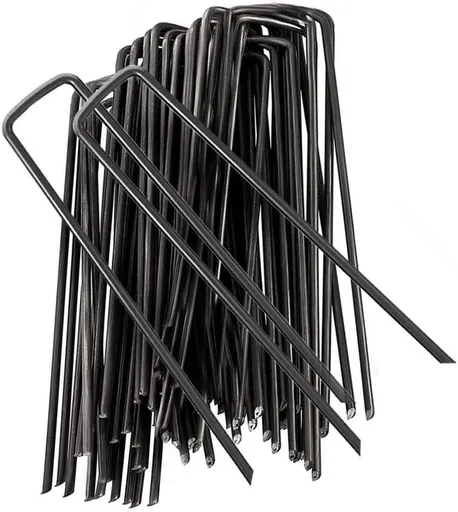 Garden Stakes, Ground Anchors Pegs U Shaped Garden Staples Pins Spikes for Securing Lawn Farm Sod Weed Barrier Landscape Grass Fabric Netting, More Applications 15CM 20 Pcs