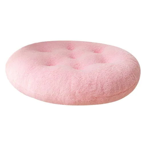 Fluffy Sheepskin Round Thick Seat Cushion Soft Plush Chair Stool Pad, Indoor Comfort Rest Mat Matching Wool Seat Pad And Window Seat Pillows Home Decor Supplies