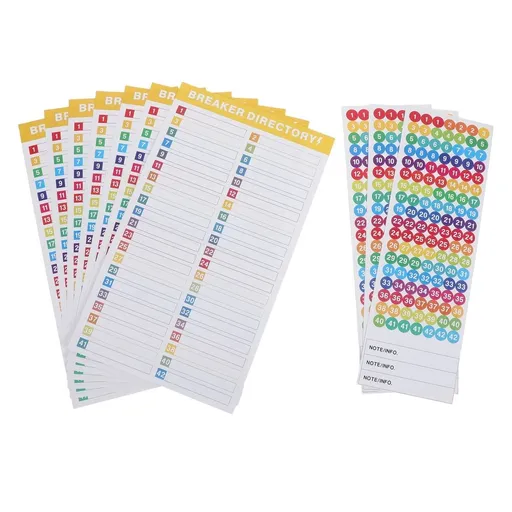 Electric Panel Label Stickers with , Adhesive for Home and Panels