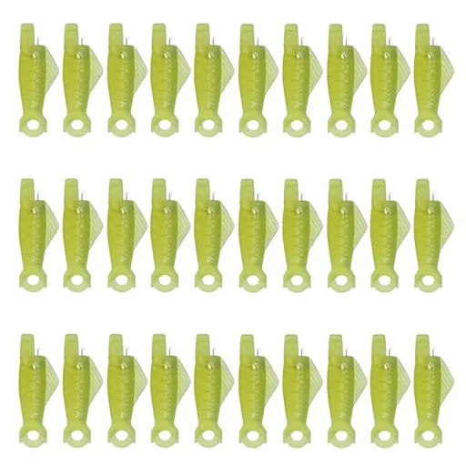 30 Piece Sewing Machine Needle Threaders, automatic fish mouth threader tool for quick machine sewing and embroidery, Yellow