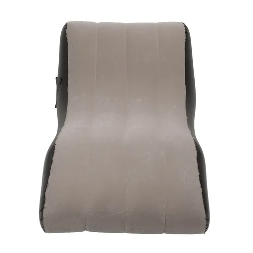 Inflatable Sofa Chair PVC Flocked Inflatable Chair Blow Up Couch for Living Rooms Camping Trips Travel Brown