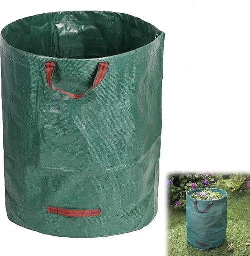 120L Large Capacity Garden Bags with Handles, Self-Standing and Robust for Leaves Lawn Hedges and Garden Waste, 45 x 76cm