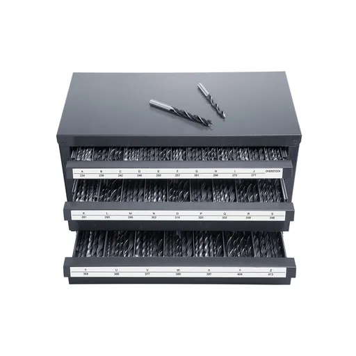 Drill Bit Dispenser Cabinet, Three-Drawer Drill Bit Organizer Cabinet for A to Z, Steel Drill Dispenser Organizer Cabinet with Labels, Stackable Drill Dispenser for Drill Bit Storage