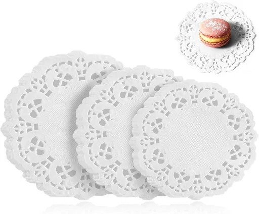 300 Pcs Paper Doilies, 3 sizes Lace Doilies Paper Round Disposable Placemats White-Doilies for Tables Dessert Trays Party Craft Wedding Birthday Cakes Tableware Decorations (3.5 in, 4.5 in, 5.5 in)