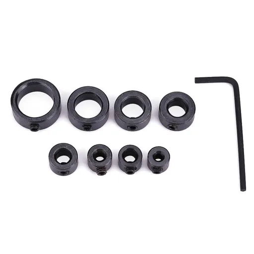 8pcs/set 3~16mm Drill Depth Stop Collars Assortment Set with Hex Wrench Woodworking Tool