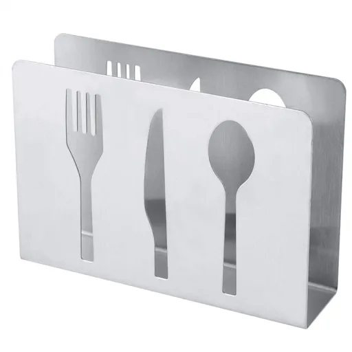 Stainless Steel Tableware Pattern Napkin Rack, Kitchen Napkin Dispenser, Modern Serviette Holder Home Bar Restaurant Table Decor