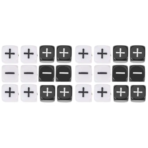24 Pcs 6 Sided Kids Math Dice Dice Games for Kids Dice Games for Preschoolers Dices Minus Plus they are for kids to play