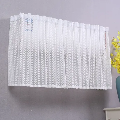 White kitchen curtains with lace, 26 wide and 36 drops transparent coffee shop curtains, small tavern semi transparent short