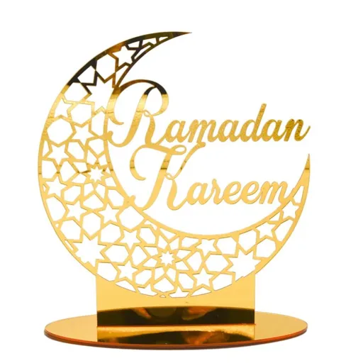 Eid Mubarak Acrylic Ornament Ramadan Decorations for Home Muslim Party Supplies Eid Ramadan Gifts