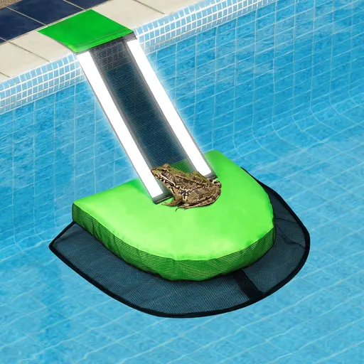 Pool Animal Escape Ramp Frog Saver Pads Ladder for Swimming Pools Lily for Frogs Float Life Saving Wildlife Duck Creature (Green)